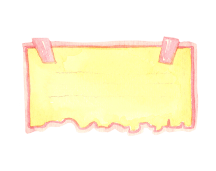 Colorful watercolor note paper. Colorful elements for designs. Isolated on transparent background png