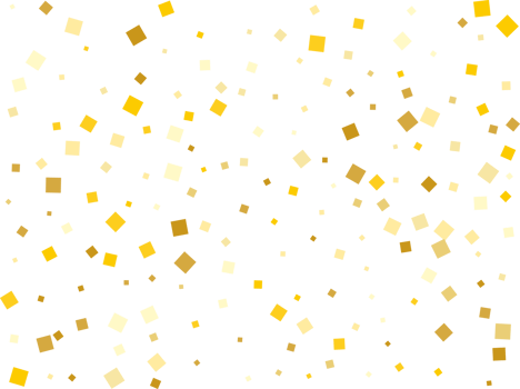 Gold Foil Square Confetti png