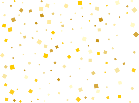 Modern Gold Square Confetti png