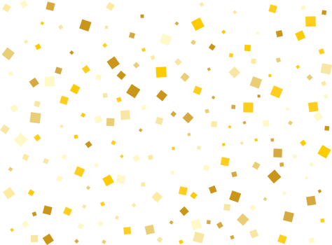 Gold Foil Square Confetti png