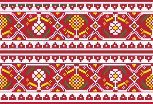 Aztec ethnic patterns are traditional. Geometric oriental seamless pattern. Border decoration. Design for background, vector illustration, textile, carpet, fabric, clothing, and embroidery.
