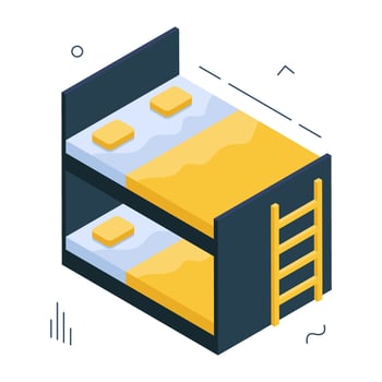 Premium download icon of bunk bed vector