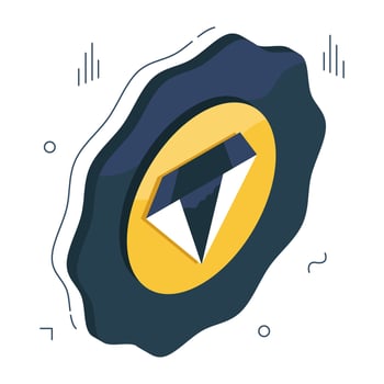 Trendy design icon of premium badge vector