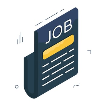 Creative design icon of job news vector
