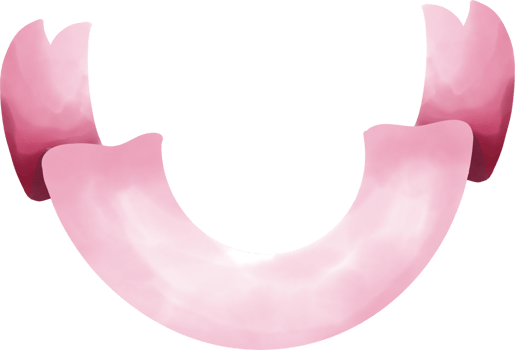 Ribbon watercolor element png