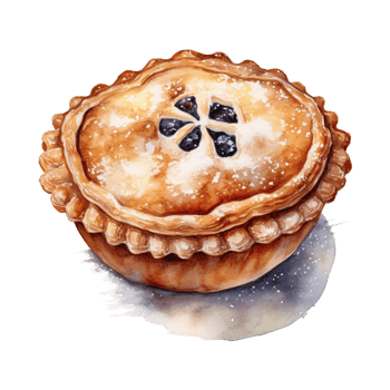 AI generated Mince Pie, Foods Illustration. Watercolor Style. AI Generated png