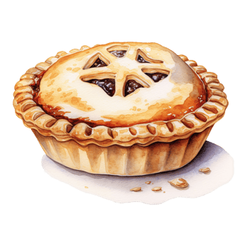 AI generated Mince Pie, Foods Illustration. Watercolor Style. AI Generated png
