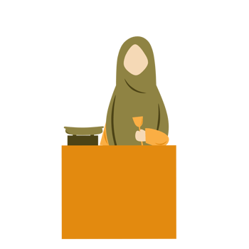 Faceless Muslim Woman Daily Activity png