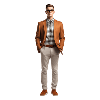 AI generated Young stylish man posing isolated on transparent background png