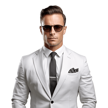 AI generated Young stylish man posing isolated on transparent background png