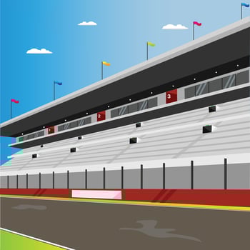 Grand stand circuit speedway stand vector