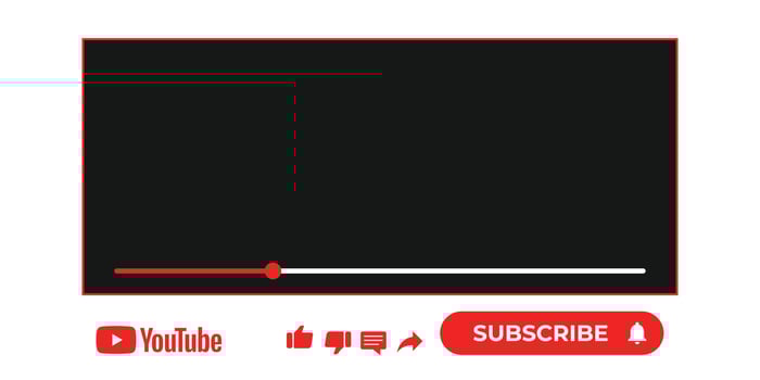 Youtube Channel Cover Wireframe. Youtube Banner For Design Your Channel. Youtube Channel Name Lower Third vector