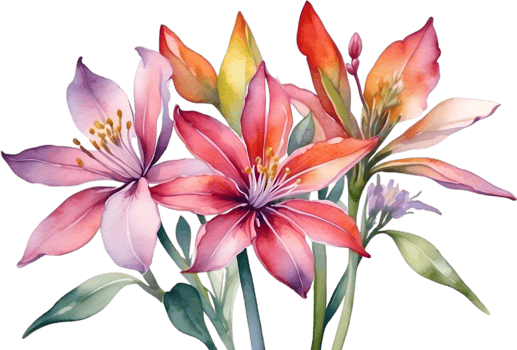 AI generated Watercolor painting of Penta flower. Ai-Generated png