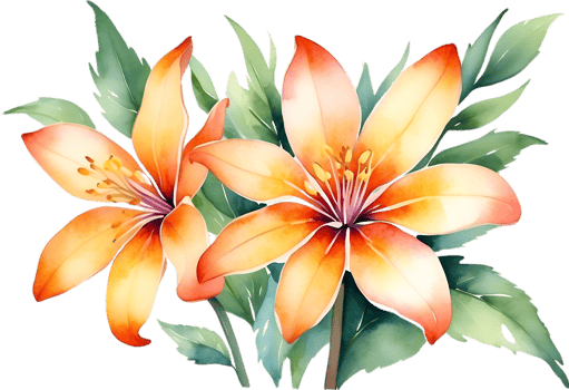 AI generated Watercolor painting of Penta flower. Ai-Generated png