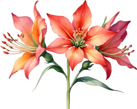 AI generated Watercolor painting of Penta flower. Ai-Generated png