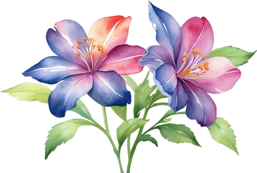 AI generated Watercolor painting of Penta flower. Ai-Generated png