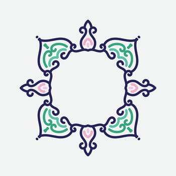 Decorative vintage frame. Vector design. floral ornament. vintage design template.