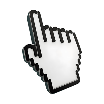 AI generated Hand Cursor icon isolated on transparent background png