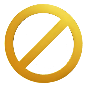 AI generated Ban Symbol 3d isolated on transparent background png