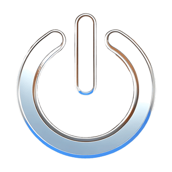 AI generated Power Icon 3d isolated on transparent background png
