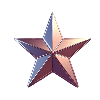 AI generated Favorite Star Icon symbol 3d isolated on transparent background png