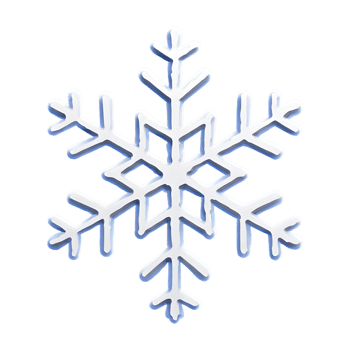 AI generated Snowflake Icon symbol 3d isolated on transparent background png