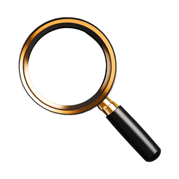 AI generated Magnifying Glass Search Icon symbol 3d isolated on transparent background png