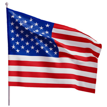 AI generated American Flag isolated on transparent background png
