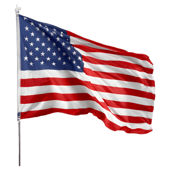 AI generated Waving American Flag isolated on transparent background png