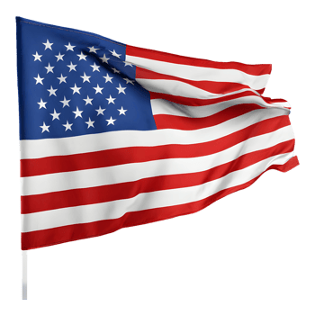 AI generated Waving American Flag isolated on transparent background png