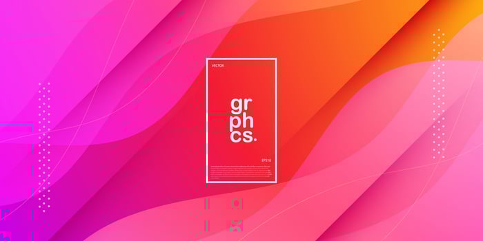 Abstract colorful bright pink orange gradient illustration background with simple wave pattern. Cool and smart design. Eps10 vector