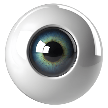 AI generated Eyeball medical illustration, 3d rendering of human body png