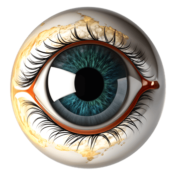 AI generated Eyeball medical illustration, 3d rendering of human body png