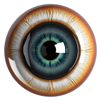 AI generated Eyeball medical illustration, 3d rendering of human body png