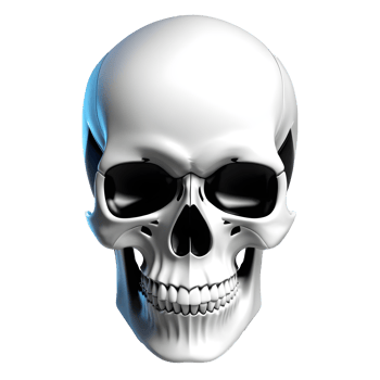 AI generated Human skull medical illustration, 3d rendering of human body png