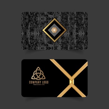 Luxury Business Card with Texture Background vector
