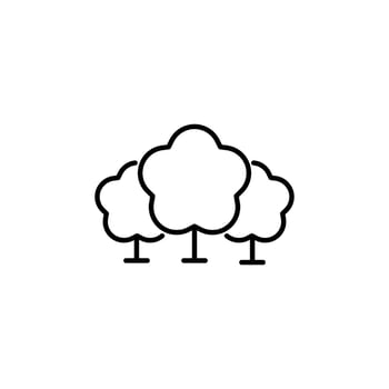 Forest Line Icon for Apps, Sites, Design vector