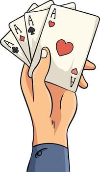 Cowboy Game Cards Cartoon Colored Clipart vector