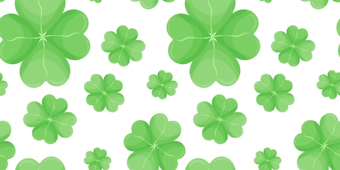 Vector seamless clover pattern. A four-leaf clover pattern. St. Patrick s Day