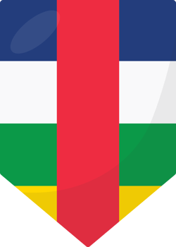 Central African flag pennant 3D cartoon style. png