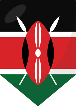 Kenya flag pennant 3D cartoon style. png