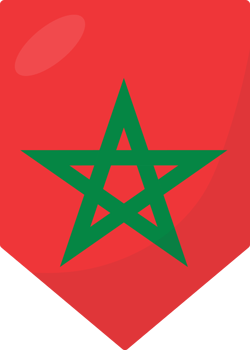 Morocco flag pennant 3D cartoon style. png