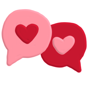 valentine element with acrylic paint png
