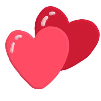 valentine element with acrylic paint png