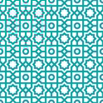 Seamless abstract geometric pattern in Arabian style vector