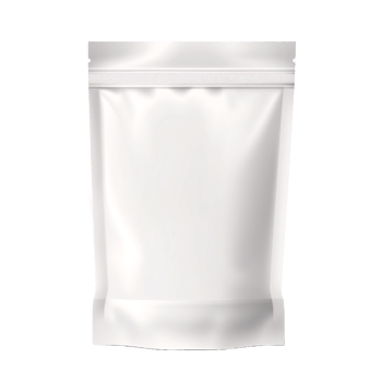AI generated white plastic bag with a zipper on a transparent background png