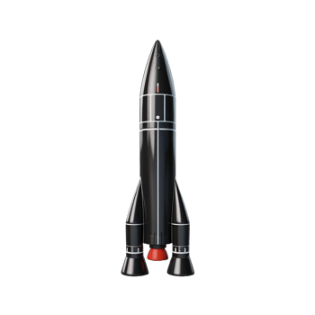 AI generated rocket ship on transparent background png