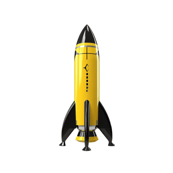 AI generated rocket ship on transparent background png