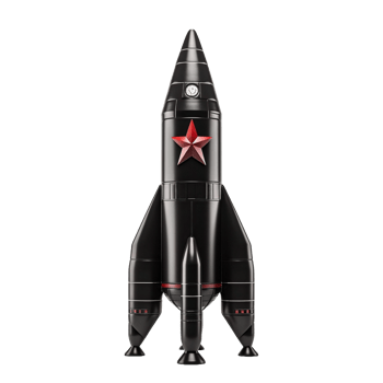 AI generated rocket ship on transparent background png