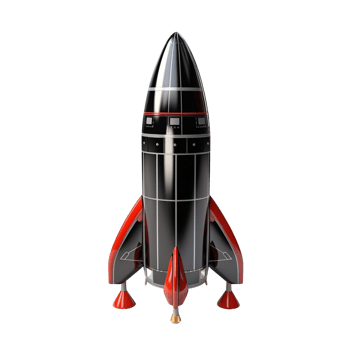 AI generated rocket ship on transparent background png